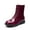 BURGUNDY, variant on Kids Combat Ankle Boots Lace-Up & Side-Zip Shoes for Toddler, Little Kid & Big Kid