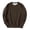 Brown, variant on Leidass Mens Oversized Crewneck Fleece Sweatshirt Long Sleeve Pullover Fall Winter Casual Work Top Black L