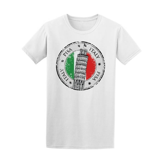 Pisa Tower In Italy T-Shirt Men -Image by Shutterstock, Male 3X-Large
