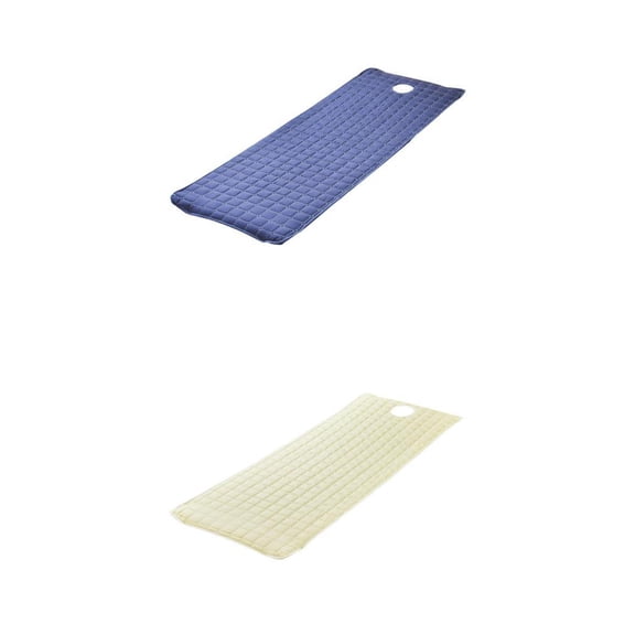 kowaku 2pcs Non-Slip Massage Bed Sheet Linens Salon Table Mattress with Breath Hole Beige/Blue
