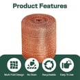thumbnail image 5 of Mesh Rodent Control,Rodent Proof Wire Mesh,5 Inch X 32 Ft Copper Mesh Screen,Diy Hole Filler,Mesh Roll Wire Fabric For Dense Filter Screen Woven Crafts Window,Copper Wire Mesh Roll,Bronze, 5 of 9