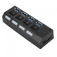 thumbnail image 3 of Divisor USB 3.0 de alta velocidad, concentrador USB de 4 puertos, puerto de expansión con fuente de alimentación, 3 of 9