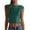 Green, variant on ShiShine Womens Short Sleeve Square Neck Shirts Sequin Blouses Solid Color Tops Streetwear Party Wear