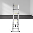 thumbnail image 1 of 4.4M Aluminium Alloy Telescopic Ladder Foldable Multi-Purpose Extension Ladder 150Kg Holding Capacity, 1 of 7