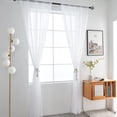 thumbnail image 2 of Forros para cortinas de ventana SpaceDresser Basic, gasa transparente, color blanco, 2 of 9