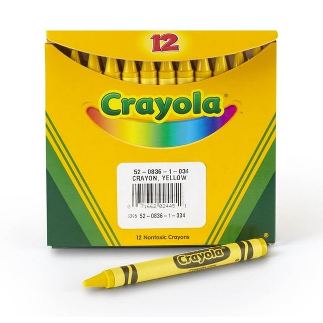 Crayones amarillos a granel Crayola, 12 unidades, 1 paquete de 2 piezas