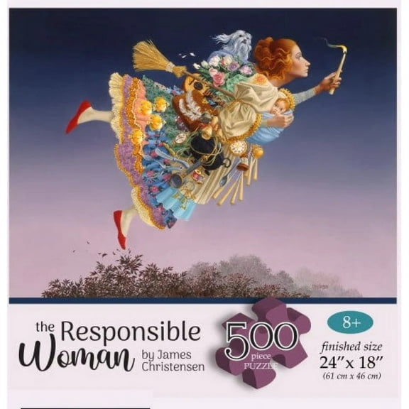 24 X 18 The Responsible Woman 500pc Puzzle by James Christensen