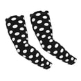 thumbnail image 6 of Lsque Black and White Polka Dot Cooling Arm Sleeves for Men & Women -Compression Sleeves to Cover Arms for Working,Sun Sleeves for UV Protection,Breathable, Moisture-Wicking, 6 of 8