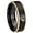 Black And Gold Step Edge, variant on Wolf Head Concave Black Tungsten Men Ring 10MM