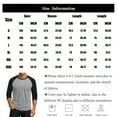 thumbnail image 2 of Resicozy 3/4 Sleeve Shirt for Men Solid Color Crew Neck Baseball T-Shirts Fall Fashion T Shirts Casual Loose Fit Tees White XL, 2 of 7