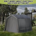 thumbnail image 7 of Yeshouse 8*8*7.7FT Portable Outdoor Storage Shed, Heavy Duty Waterproof Carport with Roll-up Zipper Doors for Motorcycle, Bike, Gardening Tools, 7 of 7