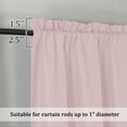 thumbnail image 2 of OVZME Bethany Faux Linen Blush Curtains 84 Inches Long 2 Panels Set, Solid Soft Airy Light Filtering Curtains for Bedroom, Slub Textured Farmhouse Rod Pocket Living Room Curtains, 40Wx84L Inch, 2 of 5