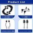 thumbnail image 3 of Frenzybro Suspension Kit, Replacement For Upper Control Arm Ball Joints Inner Outer Tie Rod Sway Bar Link Compatible With 2008 - 2012 HONDA ACCORD - 8 Pcs…, 3 of 6