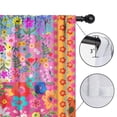 thumbnail image 4 of Blackout Kids Curtains,Boho Bohemia Pioneer Flower Childrens Insulated Curtains Set Of 2,Bedroom Essentials,Toddler Room Decor 42"x84"(106x213cm), 4 of 4