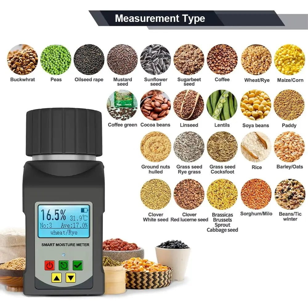 Digital Grain Moisture Meter Humidity Tester For 25 Kinds Grains Corn Coffee Wheat Seeds Hygrometer Moisture Analyze ,Precision Tool