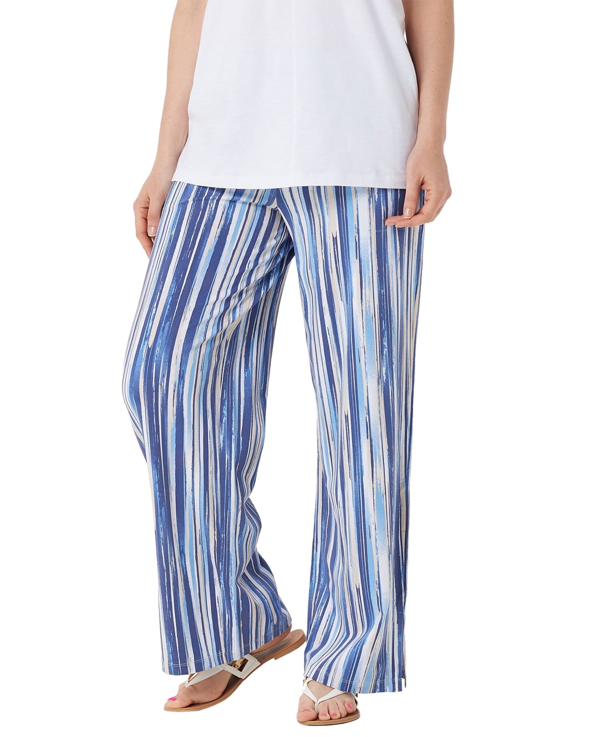 denim pants with side slits