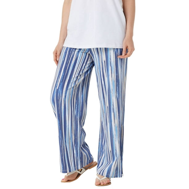 striped pull on pants