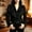 Black Womens Fringe Suede Jacket, variant on Faux Suede Jacket Women Fringe Western Button Down Plus Size Lapel Collar Coat Long Sleeve Vintage Cowgirl Fall Moto Outerwear for Daily Casual Wear, S-3XL