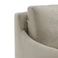 thumbnail image 5 of CHITA Dining Arm Chair with Caster Wheels for Kitchen Fabric Upholstered Dining Room Chair, Beige, 5 of 13