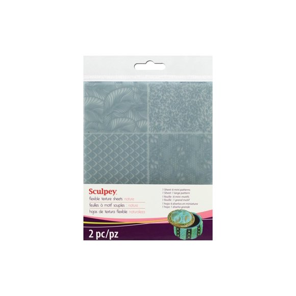 Polyform Sculpey Feuille de Texture Nature 2 Pcs