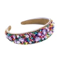 thumbnail image 2 of Fiudx Diadema de Moda, Diseño de Diamantes de Imitación Brillantes, Accesorio Encantador de Color Caramelo, Estilo de Ala Ancha para Un Look Dramático, Perfecta para Fiestas, Bodas, Festivales, Decla, 2 of 2