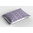 thumbnail image 2 of Ambesonne Flower Pillow Sham 2 Pack, Funky Floral Pattern Violet, 30"x20", Pastel Purple and Multicolor, 2 of 3