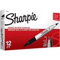 thumbnail image 2 of 32001 Twin Tip Permanent Markers, Fine and Ultra Fine, Black, Version 1 Pacf of 12 Count Ref: 3296, 2 of 2