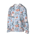 thumbnail image 2 of Daiia Rose Flowers UPF 50+ Sun Protection Hoodie Jacket Lightweight Long Sleeve Sun Shirt for Women Men with Pocket Hiking Outdoor-XX-Large, 2 of 9