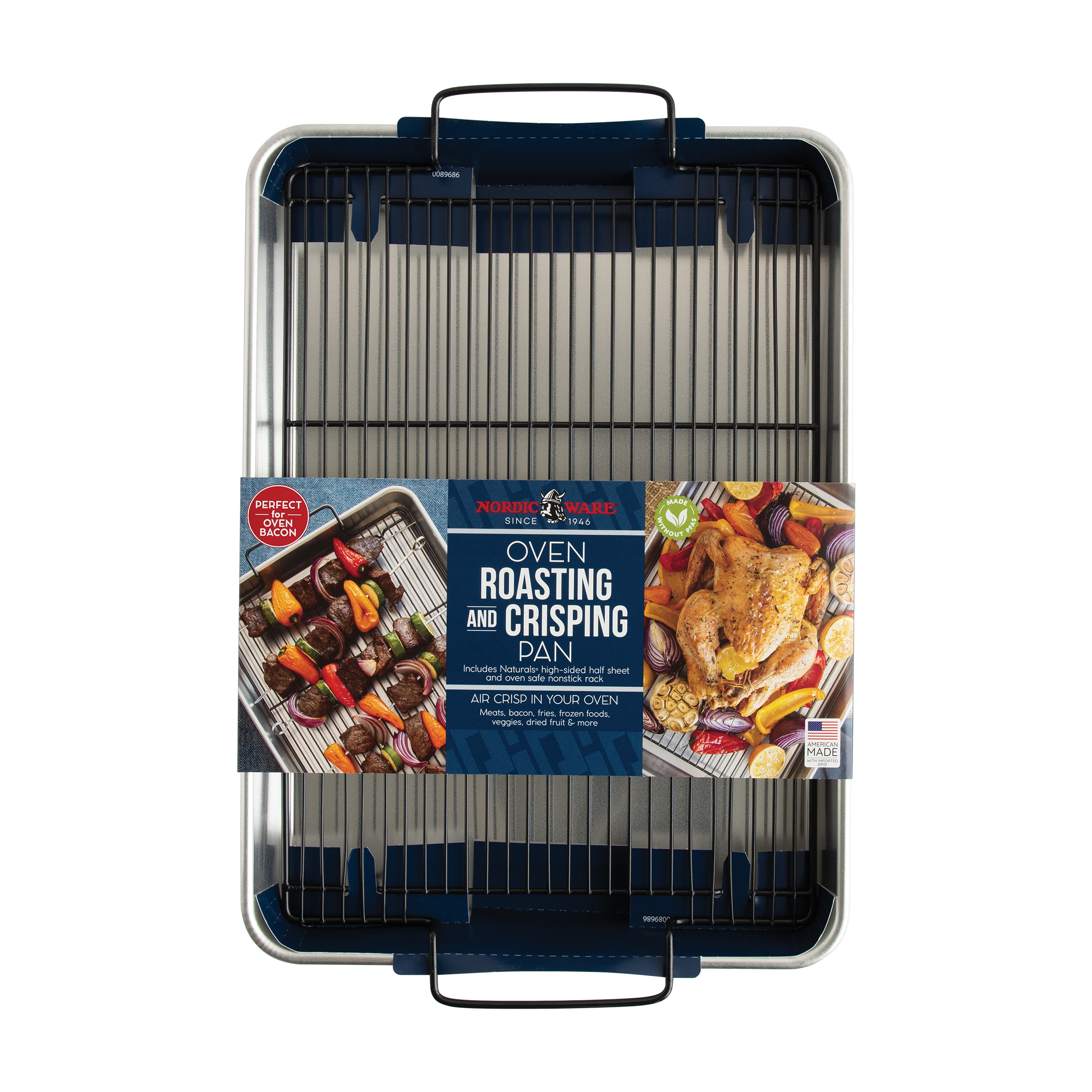 Nordic Ware Naturals Aluminum Roasting Pan with Nonstick Crisping Rack photo 3