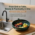 thumbnail image 4 of Fruit Washer Spinner Bowl, Self Spinning Ceramic Berry Washing Bowl with Drain, Multipurpose Kitchen Fruit Vegetable Basket, 4 of 6