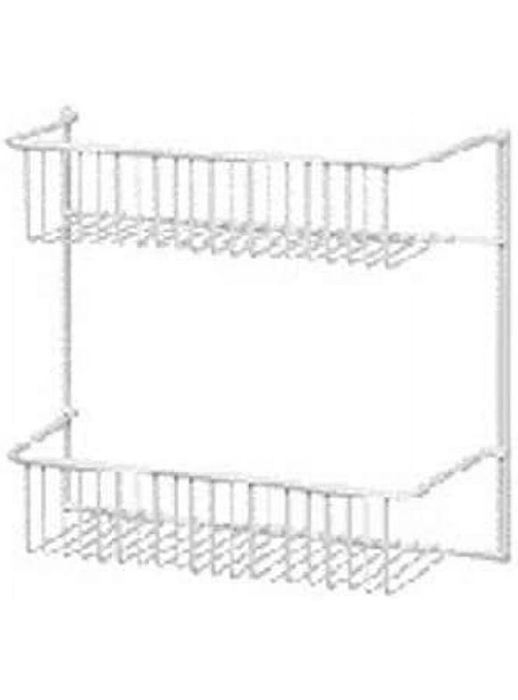 Closetmaid 800200 2-Wire-Shelf Unit, Door Or Wall Rack, White, 12-In. - Quantity 6