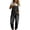 Black, variant on Women's Denim Overalls Loose Fit Bib Jumpsuit - Blue, Medium