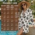 thumbnail image 7 of Xoenoiee Dog Paw Print Women Swimsuit Cover Up Shirt 2026 Button Down Beach Bathing Suit Side Split Swimwear Bikini Dress with Chest Pocket, XL, 7 of 7