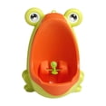 thumbnail image 2 of Orinal de pie para entrenamiento de inodoro para niños, orinal portátil de cartón con forma de rana, orinal de pie para niños, interior y exterior, 2 naranja verde, 2 of 8