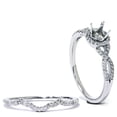 thumbnail image 3 of Pompeii 3/8ct Infinity Intertwined Engagement Ring Setting 14K White Gold (G/H,I2), 3 of 3