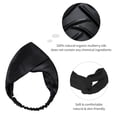 thumbnail image 5 of Nvzi 100% Mulberry Silk Head Wrap Elastic Headband Black, 5 of 5