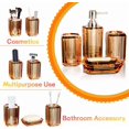 thumbnail image 7 of HXRH Clear Acrylic Bathroom Accessories Set,4 Pieces Lotion Bottle Toothbrush Holder Soap Dish,Soap Dispenser Mouthwash Cup Set,Senior Bathroom Home Decor (Amber), 7 of 7