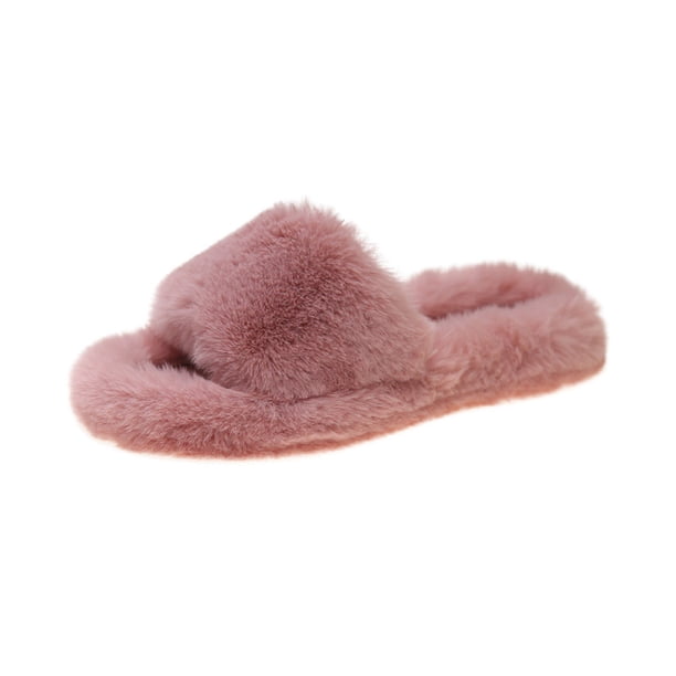 Amzcrzy Zapatos de mujer,Zapatos de mujer,Zapatillas de mujer, Zapatillas de mujer con punta redonda y tacón bajo para primavera y verano 2023, informales, de lana, cálidas, de algodón, para interior