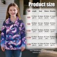 thumbnail image 7 of Uorisanigo Girls Half Zip Pullover Sweatshirt Oversized Cherry Blossom Snake Long Sleeve Pullover Top Outerwear No Hood Fashion Drop Shoulder Jackets Hoodies Fall Clothes, 7 of 7