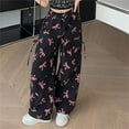 thumbnail image 6 of XXWXYD Clearence Girl's Baggy Bow Jeans Wide Leg Denim Pants Y2K Zipper Fly Flap Pocket Cargo Pants Girls Korean Style Middle And Large Children's Stylish Jeans, 6 of 6