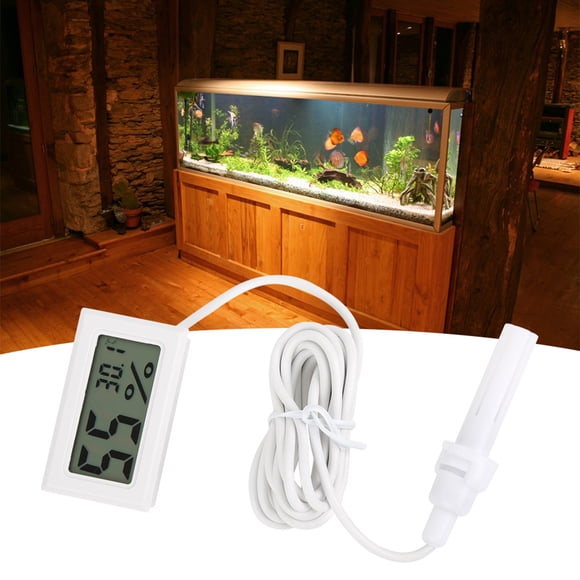 Riousery Termómetro Higrómetro Digital LED con Sonda FY-12, Blanco