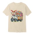 thumbnail image 4 of JAJAHO Easter T Shirts For Kids Boys Girls Rabbit Printed Short Sleeve Holiday Graphic Tees 1-13Y Loose Fit Crewneck Bunny Funny Trendy Tops, 4 of 4