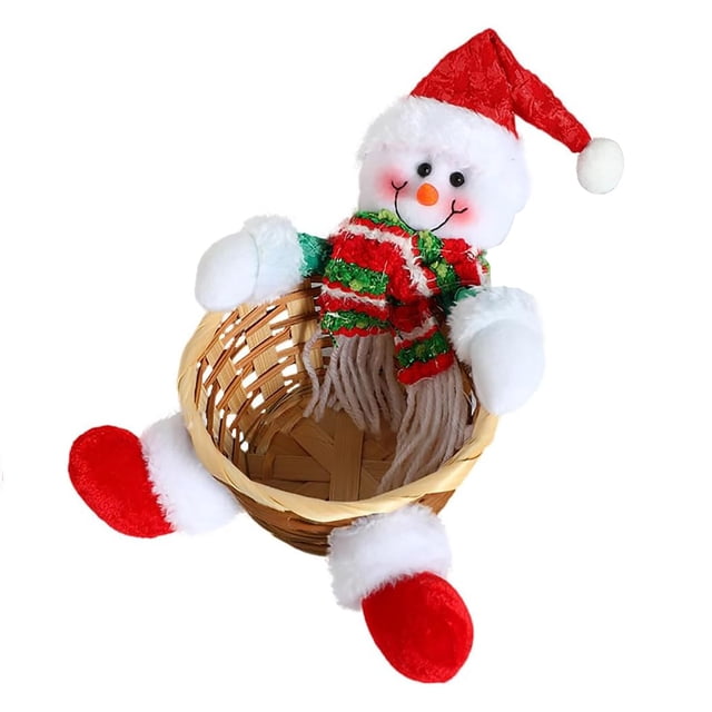 TIELUTT Christmas Candy Storage Santa Snowman Candy Bowl Candy Christmas Decoration Ornament Ds9 Ornament Christmas Ornament Fancy Christmas Ornament Exchange Christmas Ornament Snowflake