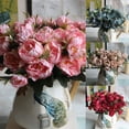 thumbnail image 2 of Artificial Silk Flower Peony Fake Flowers Bouquet Bride Wedding Party Home Decor Gold Silk Flower, 2 of 8