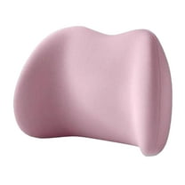 FITYLE Lumbar Support Pillow Lower Back Cushion Breathable Soft Practical Comfortable Office Chair Car Seat for Car Driver, Travel Pink