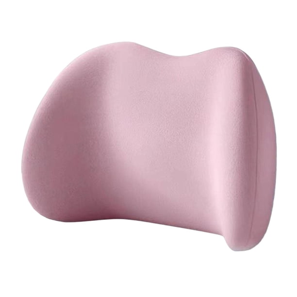 Almohada de apoyo Lumbar para asiento, espuma viscoelástica, portátil, cómoda silla de oficina, cojín trasero inferior para sofá reclinable para el Rosa