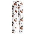 thumbnail image 6 of OIOLOYJM Halloween Wide Pants for Women Cute Pumpkin Sleep Comfy Party Pajama Pants Stretch Casual Elastic Waist Loungewear White L, 6 of 7