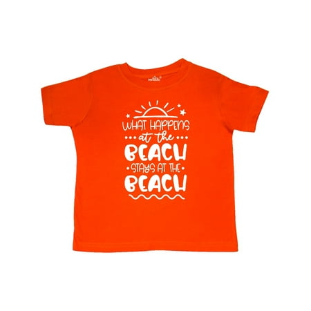 

Inktastic Spring Break What Happens at the Beach Stays at the Beach Gift Toddler Boy or Toddler Girl T-Shirt