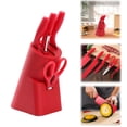 thumbnail image 1 of Ctnporpo Stainless Six Piece Non Stick Paint Auxiliary Food Gift Set Combination Kitchen Set Chef Knife Red, 1 of 8