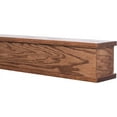 Bisbee 60 Inch Oak Wood Fireplace Mantel Shelf with Top and Bottom